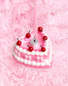 Sweetheart Cake Ornament - pink ornament