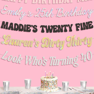 Custom Birthday Banner - customizable banner