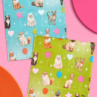 Cat Napkins - 24 paper napkins