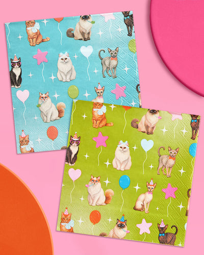 Cat Napkins - 24 paper napkins