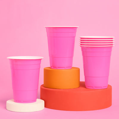 Pink Friday Cups - 50 matte pink 16 oz cups