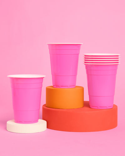 Pink Friday Cups - 50 matte pink 16 oz cups