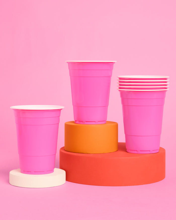 Pink Friday Cups - 50 matte pink 16 oz cups