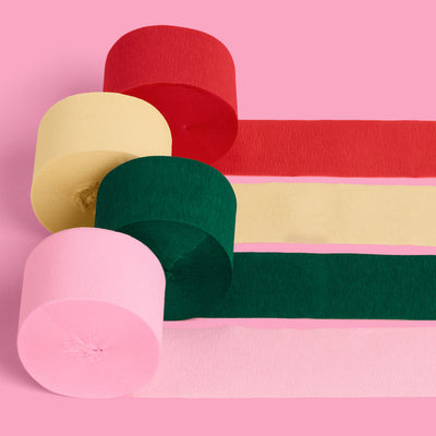 Camp Streamers - 4 colorful crepe rolls