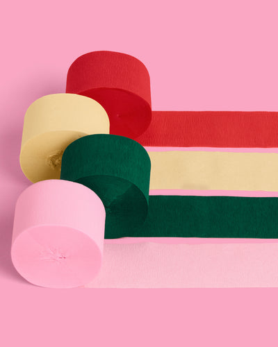 Camp Streamers - 4 colorful crepe rolls