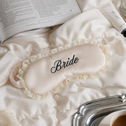 Bride Sleep Mask - embroidered satin