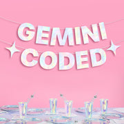 Gemini Coded Banner - iridescent foil banner