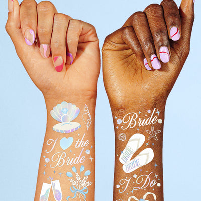 Seashells & Wedding Bells Tats - 60 temporary tattoos