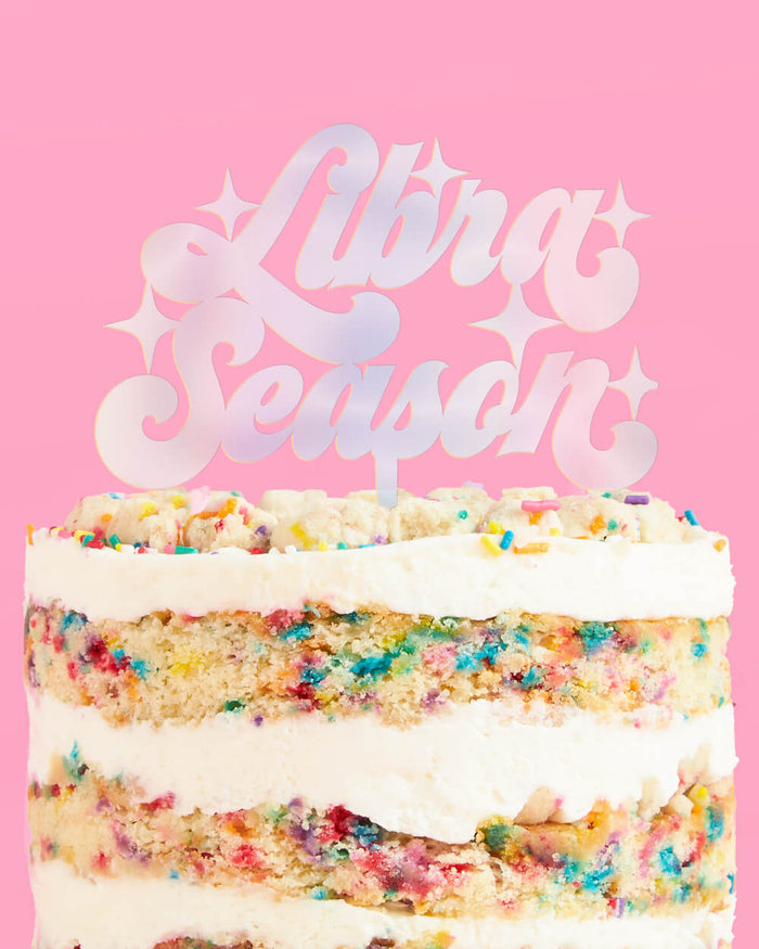Libra Season Cake Topper - acrylic cake topper
