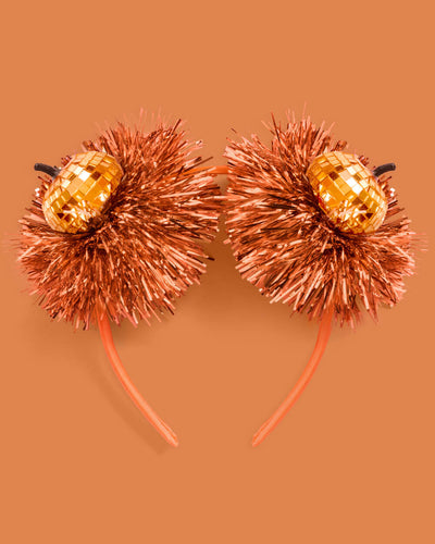 Party Pumpkin Headband - disco + fringe headband