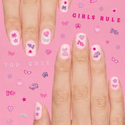Pink Party Nail Stickers - 648 adhesive nail stickers