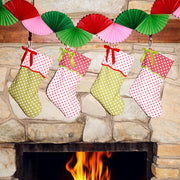 Polka Dot Stockings - canvas stockings set