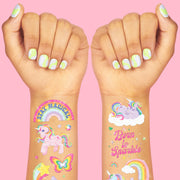 Glitter Unicorn Tattoos - 180 temporary tattoos