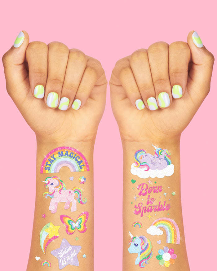 Glitter Unicorn Tattoos - 180 temporary tattoos
