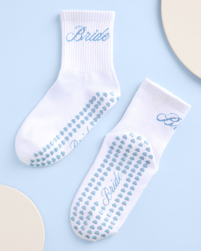 Bride Pilates Sock - grippy crew sock