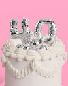 40 Disco Topper - 6 pc mirrored cake toppers