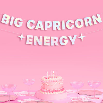 Big ♑️ Energy Banner - iridescent foil banner