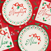 Naughty or Nice Plates - christmas dessert plates