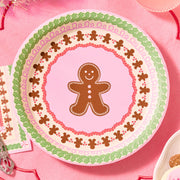 Bake it Merry Plates - pink christmas plates