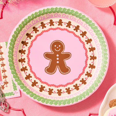 Bake it Merry Plates - pink christmas plates