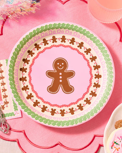 Bake it Merry Plates - pink christmas plates