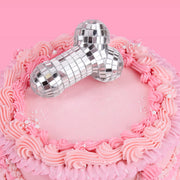 Penis Disco Topper - mirrored cake topper