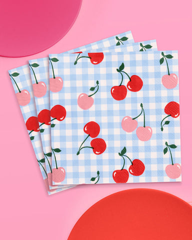 Cherry Napkins - 25 paper napkins