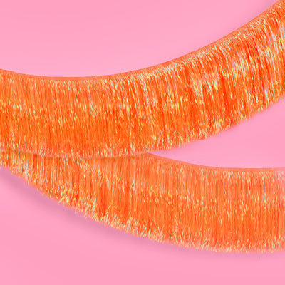 Orange Fringe Banner - iridescent banner