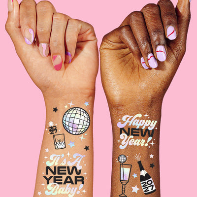 NYE 🪩Tats - 40 foil temporary tattoos