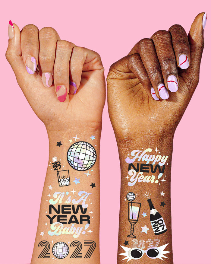 NYE 🪩Tats - 40 foil temporary tattoos