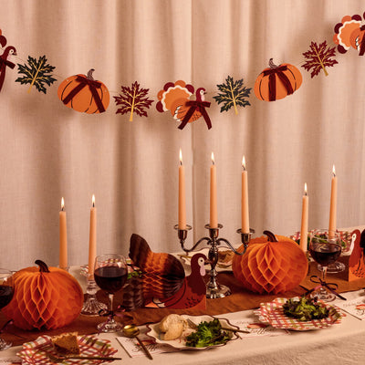 Give Thanks Harvest Banner - fall pumpkin garland