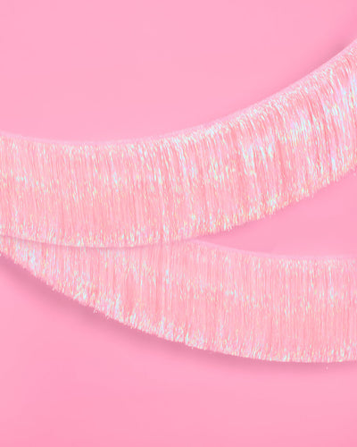 Pretty in Pink Fringe - light pink fringe banner