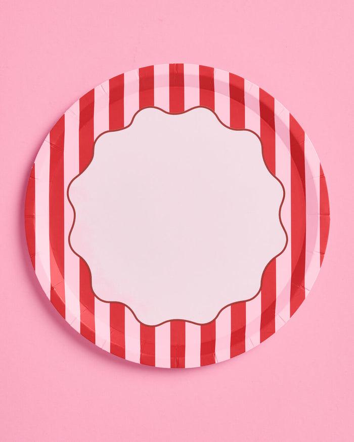Candy Stripe Plates - 7in Paper Plates
