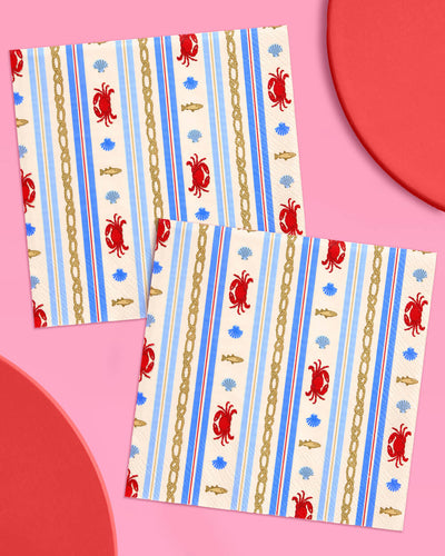 Nautical Napkin Set - 25 paper napkins