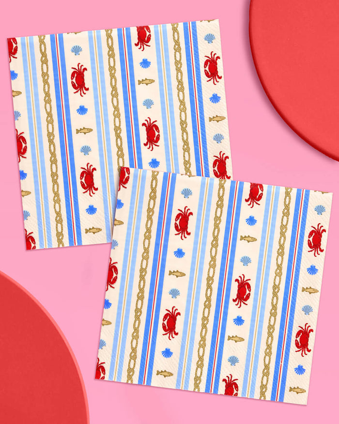 Nautical Napkin Set - 25 paper napkins