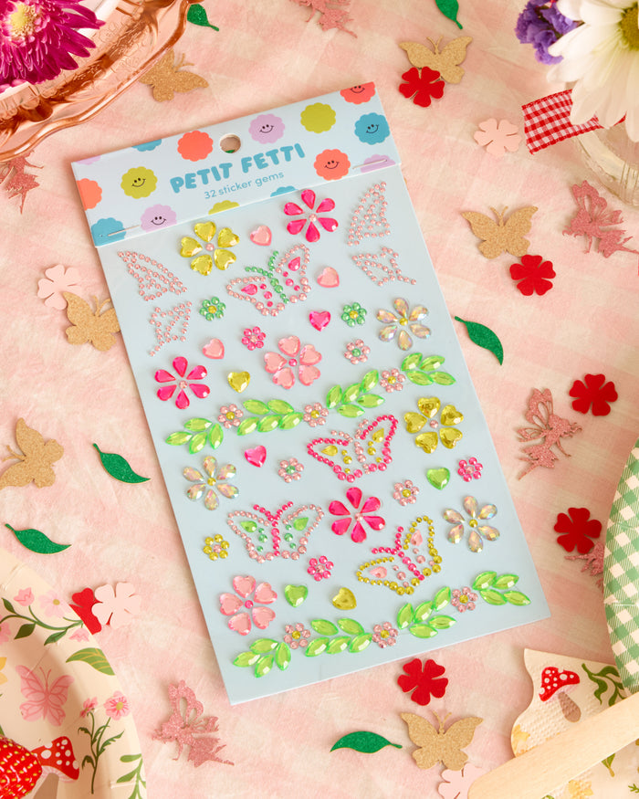 Butterfly Gem Set - 36 adhesive face gems