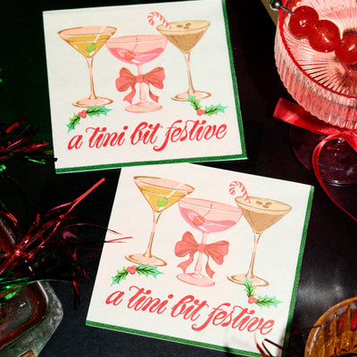 A Tini Bit Festive Napkins - 25 paper napkins