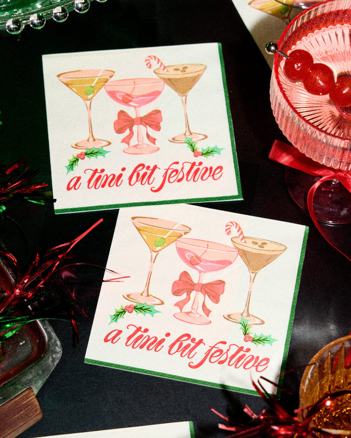 A Tini Bit Festive Napkins - 25 paper napkins