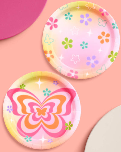 Butterfly Dream Plates - 24 paper plates
