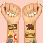 Happy Camper Tats - 44 foil temporary tattoos