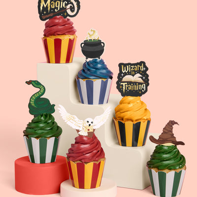 Wizard Cupcake Set - 24 sets of liners + toppers