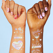 Bride's Besties Tats - 40 foil temporary tattoos