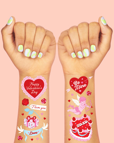 Valentine Tats - 48 temporary tattoos