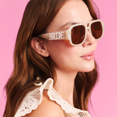 Bride Aviator Sunnies - neutral tortoise sunglasses