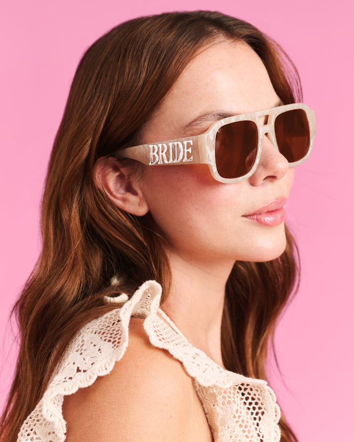 Bride Aviator Sunnies - neutral tortoise sunglasses