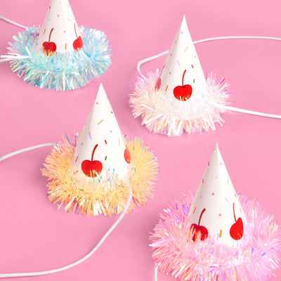 Mini Bday Cake Hats - 10 mini hats