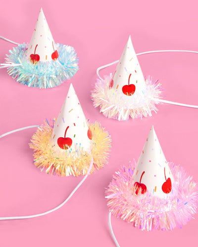 Mini Bday Cake Hats - 10 mini hats