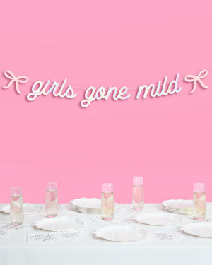 Girls Gone Mild Banner - iridescent foil banner