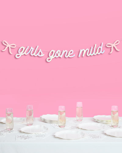 Girls Gone Mild Banner - iridescent foil banner