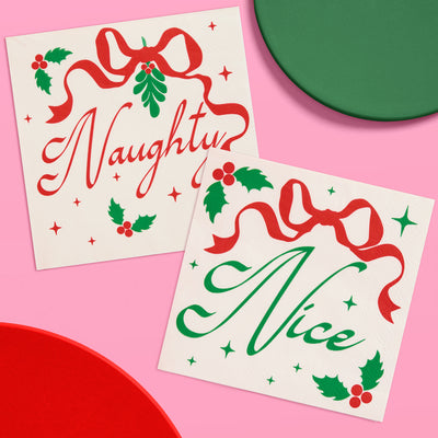 Naughty or Nice Napkins - 25 paper napkins